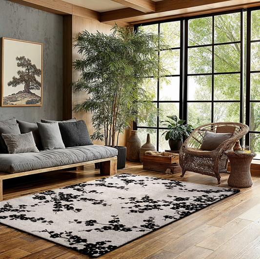 Sakura-9835 night snow síkszövött szőnyeg