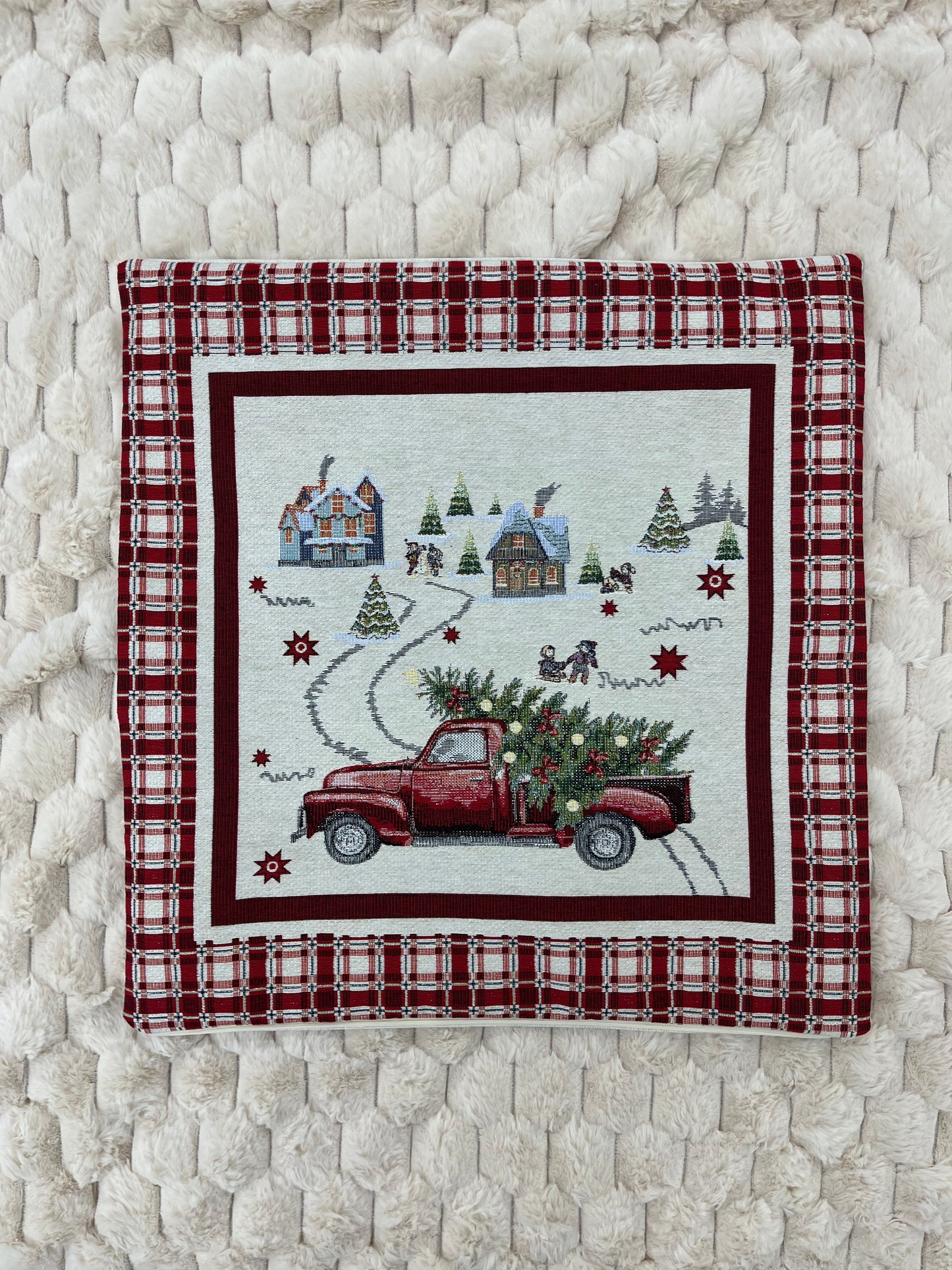 Díszpárna huzat- karácsonyi autós