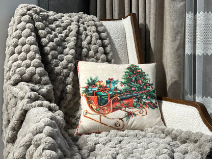 Díszpárna huzat- karácsonyi szános