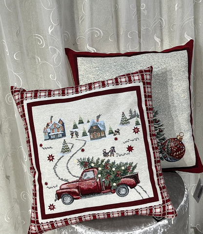 Díszpárna huzat- karácsonyi autós