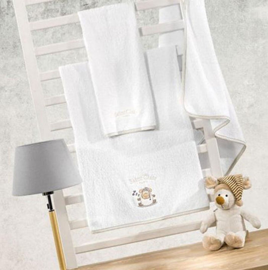 Aldo törölköző szett babáknak 40x60+65x120 / beige-barna