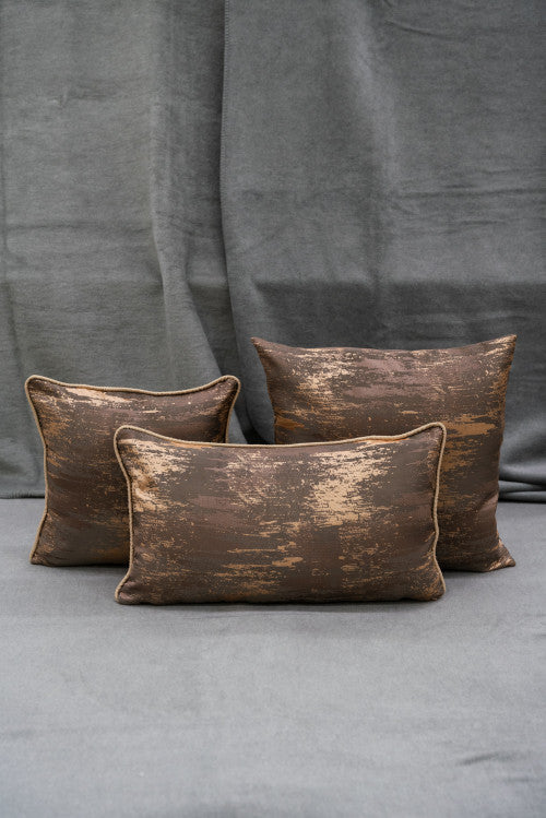 Asia 3 darabos sötétbarna díszpárna szett 5302 3 darabos szett / beige-barna