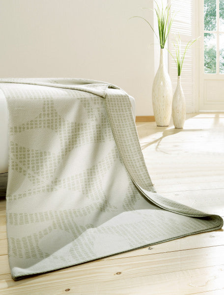 Bambus-plaid floral pléd 130x170 / zöld