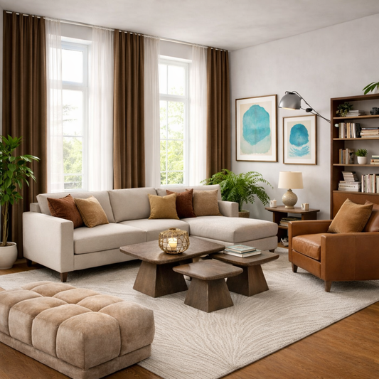 Barna dimout sötétítő függöny fényzárás