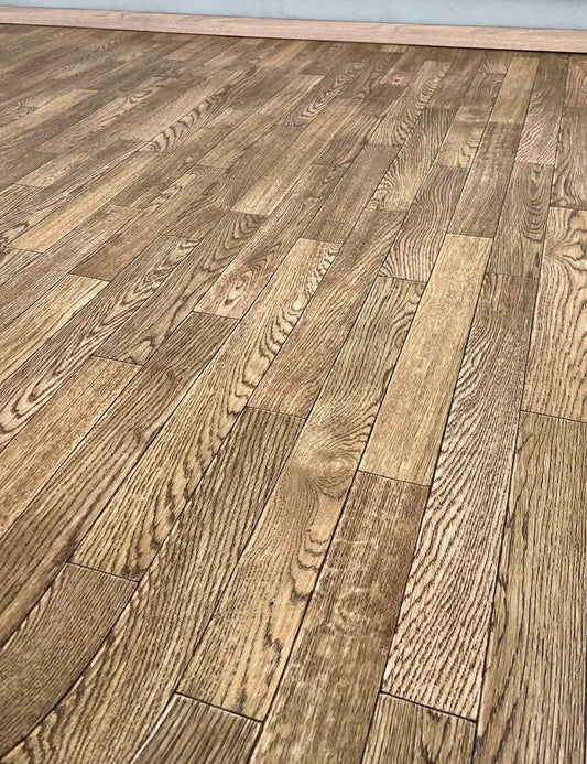 Barna laminált kismintás tekercses vinyl padló 200 cm-es 200 cm-es / beige-barna