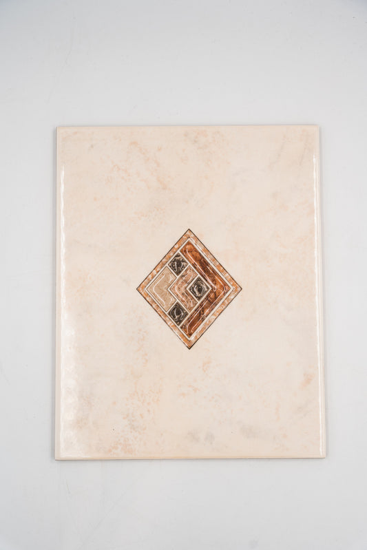 Bézs dekorcsempe/Berillo 20x25 / beige-barna