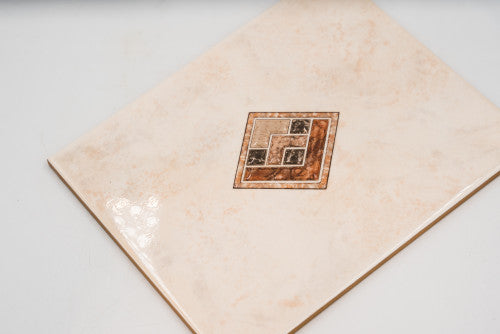 Bézs dekorcsempe/Berillo 20x25 / beige-barna