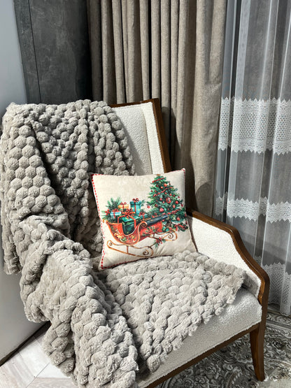 Díszpárna huzat- karácsonyi szános