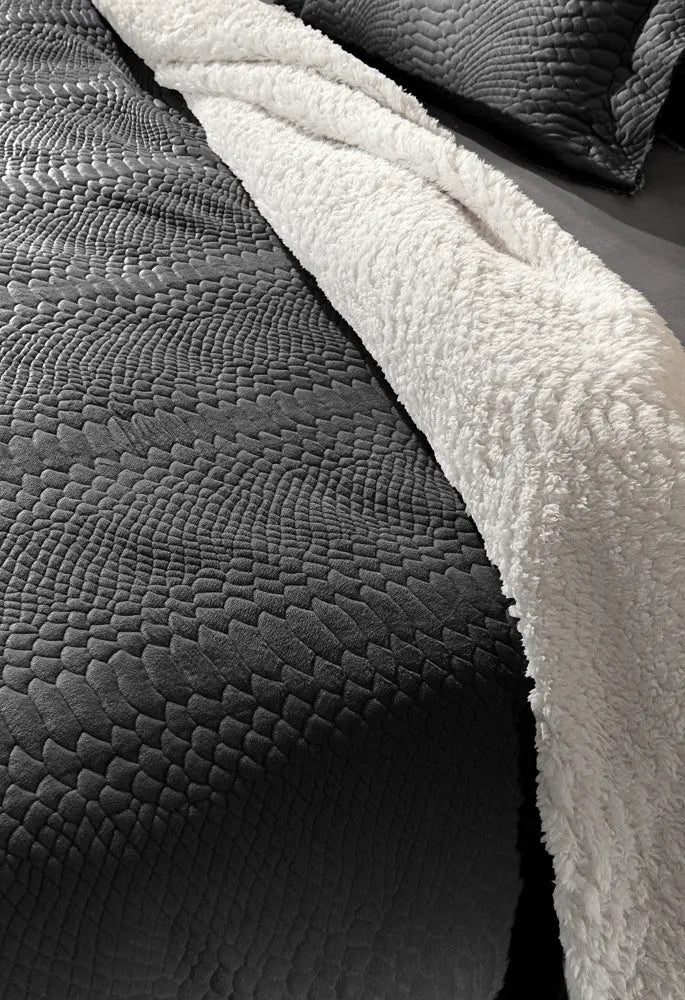Capsule anthracite ágyterítő szett 160x220+50x70 / szürke
