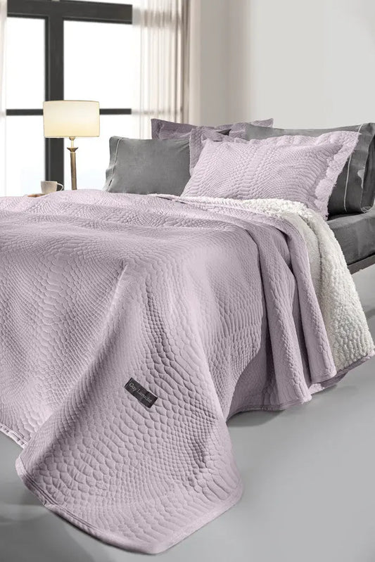Capsule melanze ágyterítő szett 160x220+50x70 / rózsaszín-lila