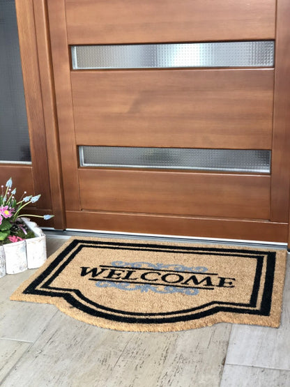 Coco Classic Welcome natural lábtörlő 60x80 / beige-barna