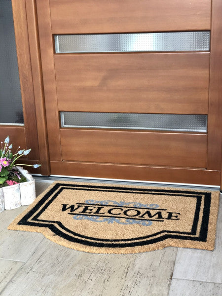 Coco Classic Welcome natural lábtörlő 60x80 / beige-barna