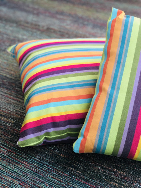 Colourful stripes kültéri díszpárna 40x40 / sárga-narancs