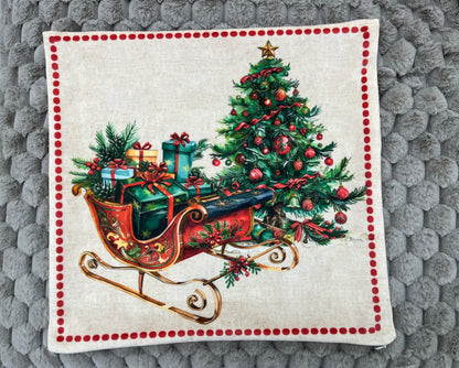 Díszpárna huzat- karácsonyi szános