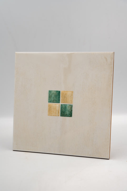 Dekorcsempe négyzetekkel/Pavona 20x20 / beige-barna