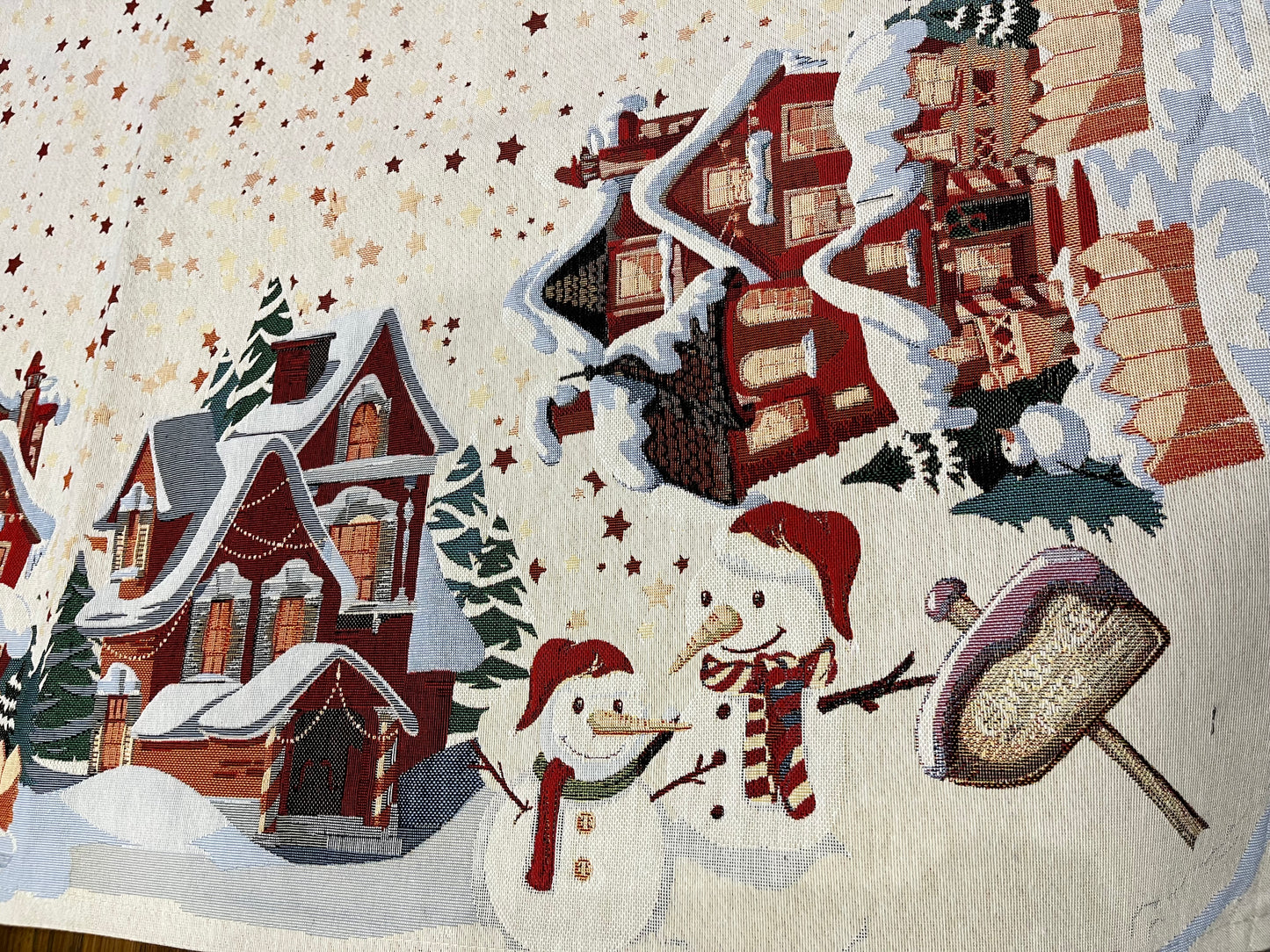 Terítő karácsonyi házikós