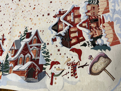 Terítő karácsonyi házikós