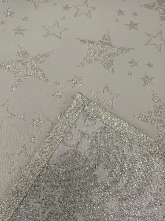 Estrella ezüst színű karácsonyi terítő 120x150 / szürke