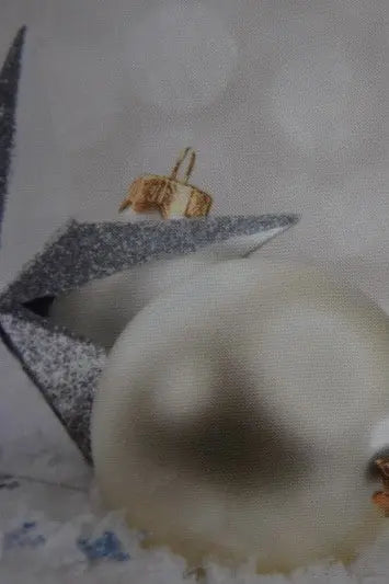 Ezüst csillag étkezési alátét 45x33 / szürke