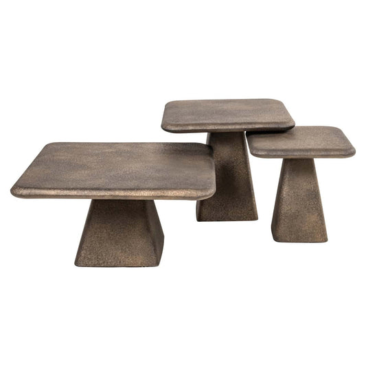 Marlie arany színű dohányzó asztal szett