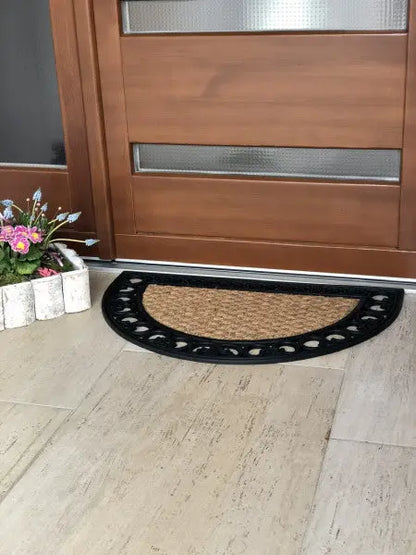 Gazelle félkör lábtörlő 45x75 / beige-barna