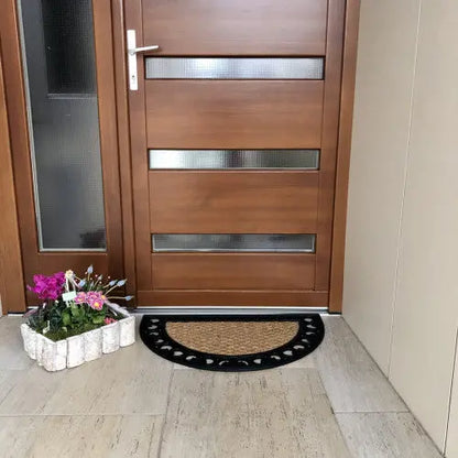 Gazelle félkör lábtörlő 45x75 / beige-barna