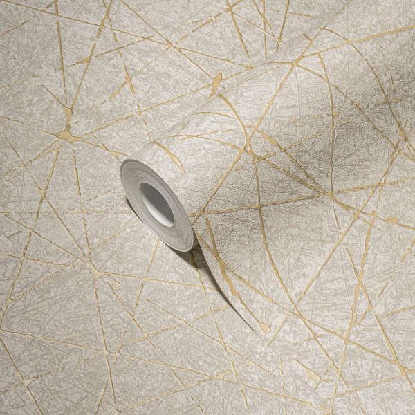 Geometriai mintás világos színű prémium tapéta 