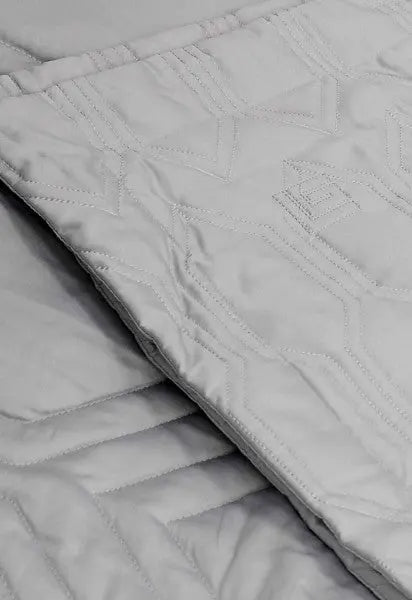 Hexagon ágyterítő szett 240x250+2db 50x70 / szürke