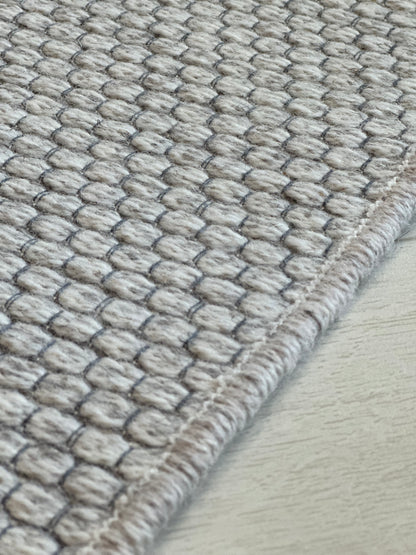 Highline gyapjú szőnyeg beige szürke Sejtmintás