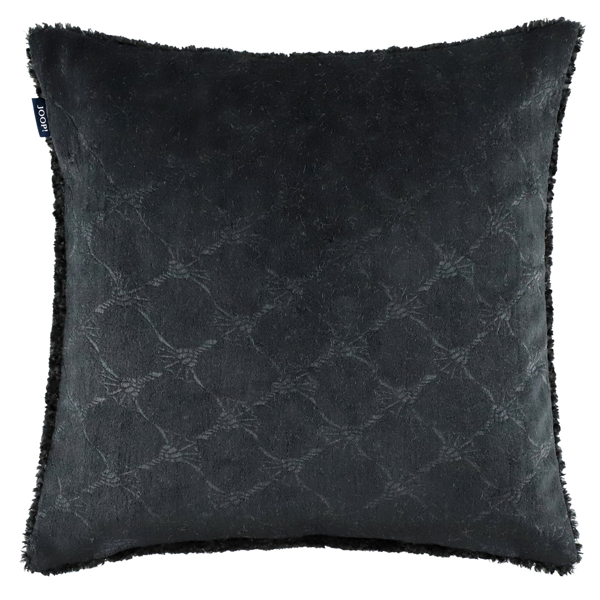 JOOP! Curly fekete teddy díszpárnahuzat 50×50 cm puha luxus, modern elegancia Joop! Szőnyegszalon