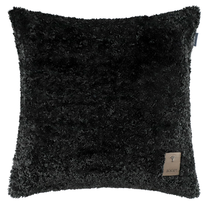 JOOP! Curly fekete teddy díszpárnahuzat 50×50 cm puha luxus, modern elegancia Joop! Szőnyegszalon
