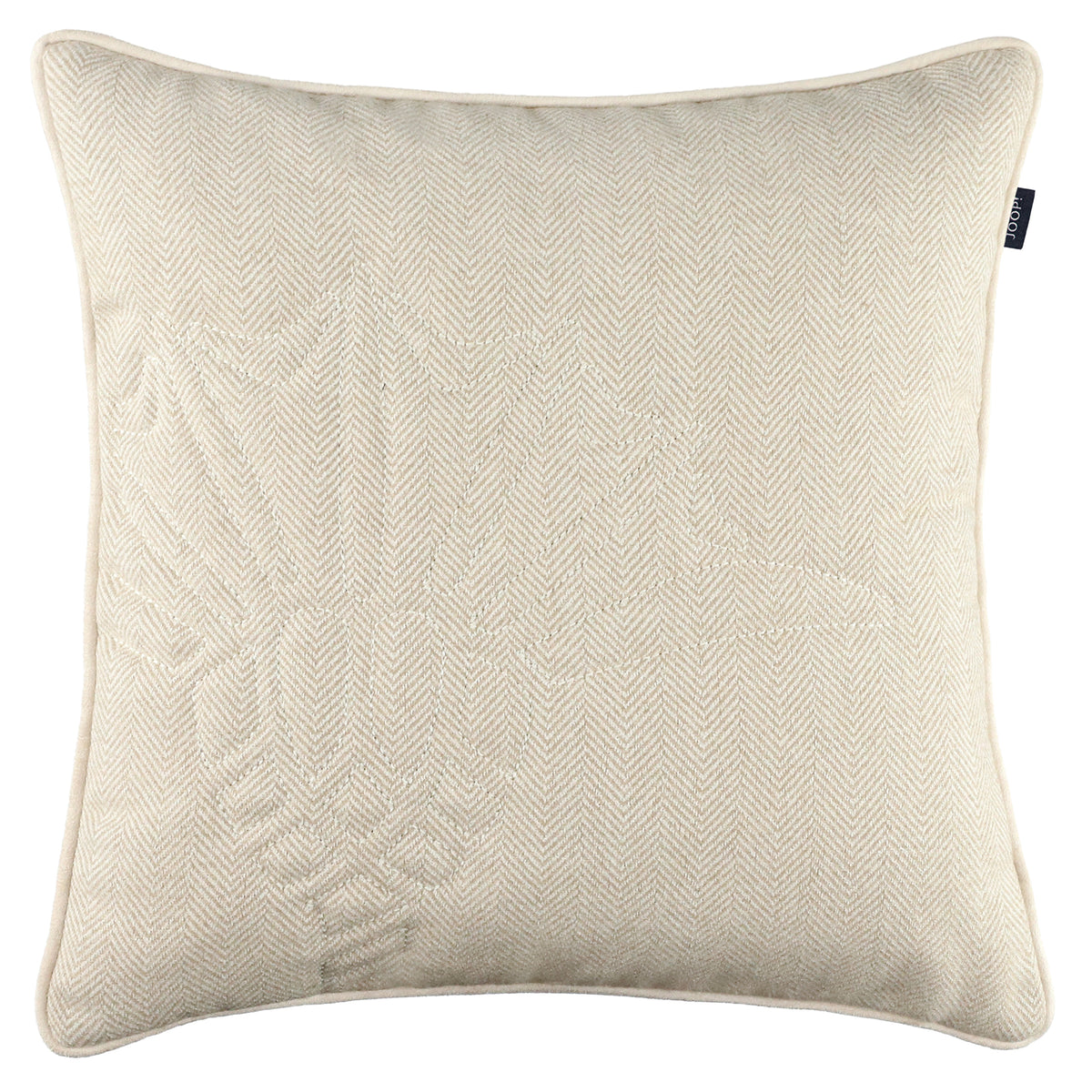 JOOP! Herringbone bézs díszpárnahuzat 40 × 40 cm – elegáns halszálkamintás párnahuzat Joop! Szőnyegszalon