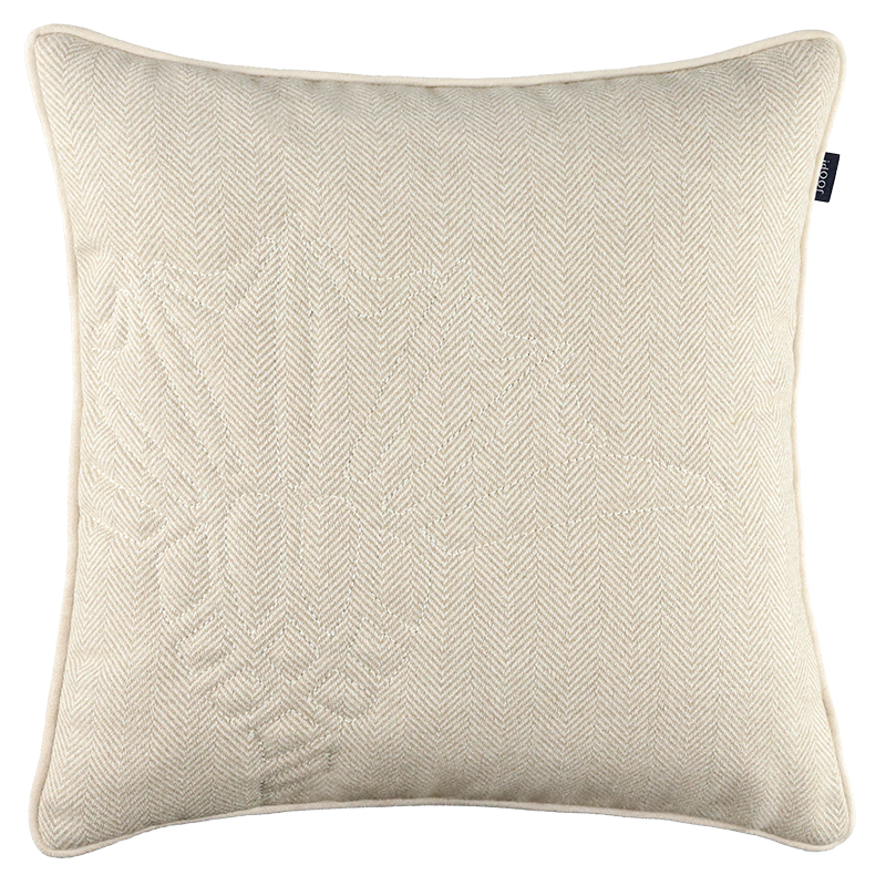 JOOP! Herringbone bézs díszpárnahuzat 40 × 40 cm – elegáns halszálkamintás párnahuzat Joop! Szőnyegszalon