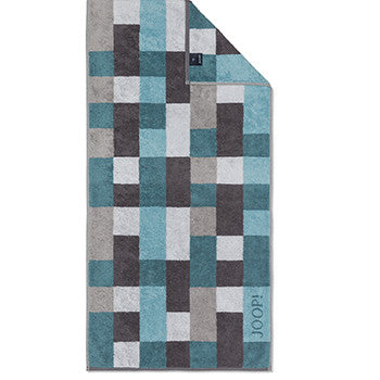 Joop! Infinity checked graphit törölköző 50x100 / kék