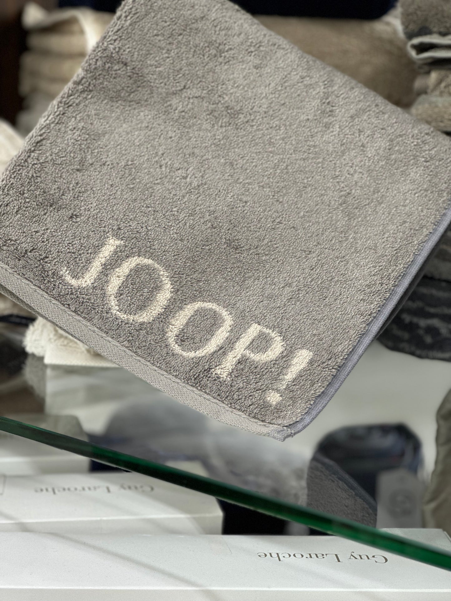 Joop! Uni doubleface graphit törölköző- 2