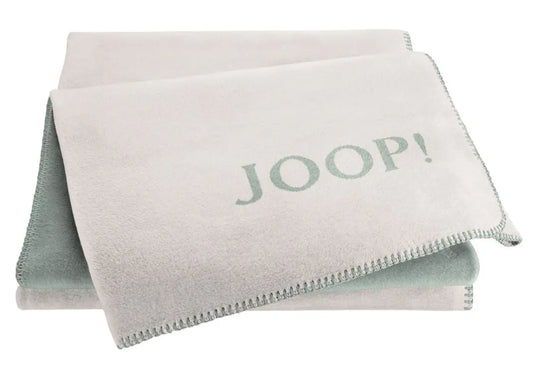 Joop! Uni doubleface sand-jade pléd 150x200 / fehér