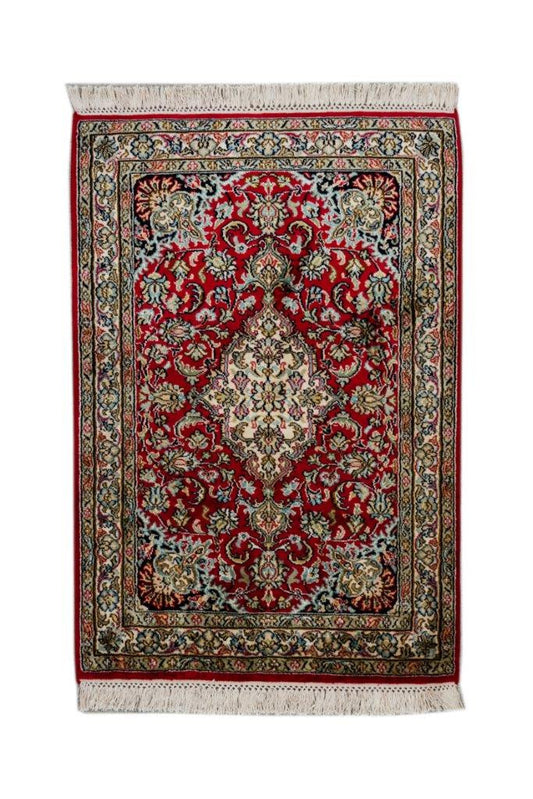 Kashan red selyemszőnyeg 64X93 64x93 / piros-bordó