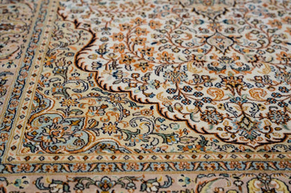 Kashmir Silk Rust selyemszőnyeg 123x185 / beige-barna