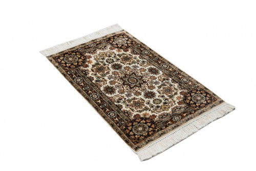 Kasmir Seide 219481 selyemszőnyeg 94x64 / beige-barna