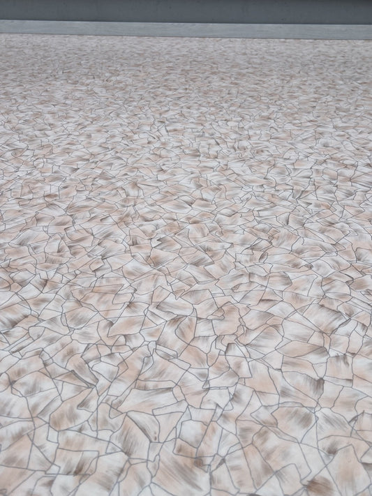 Kő mintázatú tekercses vinyl padló 200 cm-es 200 cm-es / beige-barna