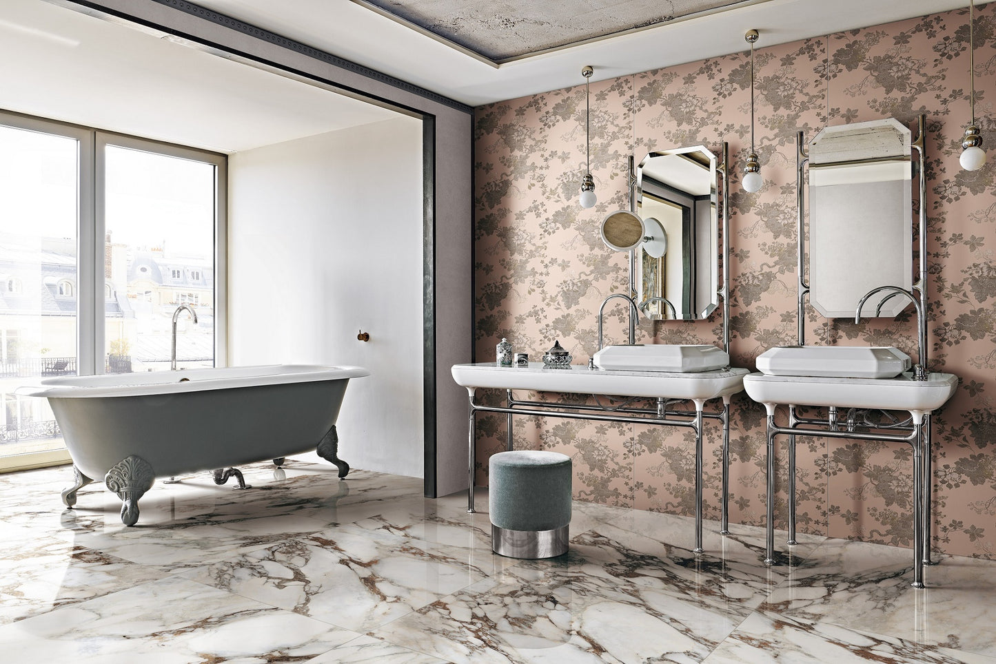 LES BIJOUX BRÉCHE CAPRAIA GLOSSY- 120X280; 6MM  A magasfényű felület fényt, ragyogást és modern eleganciát ad a térnek, miközben optikailag tágítja és dinamikussá teszi azt.