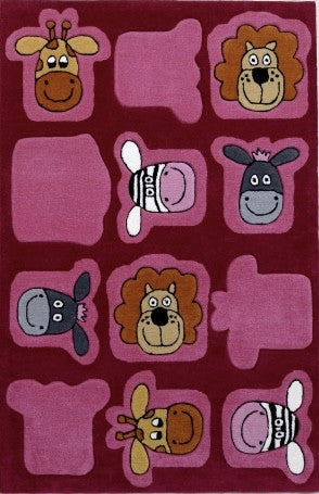 Lifestyle Kids pink állatos gyerekszőnyeg 2097 120x180 / rózsaszín-lila