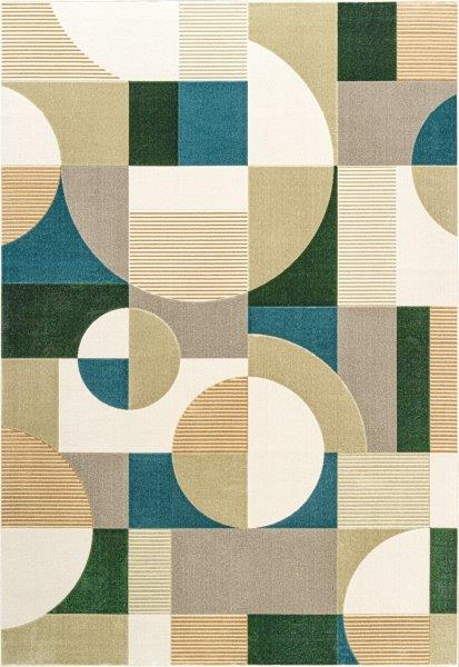 Circle kék retro szőnyeg 978017/6242 Szőnyegszalon