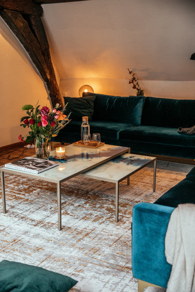 Mad Men Griff Columbus Gold szőnyeg 8419 140kör / fehér
