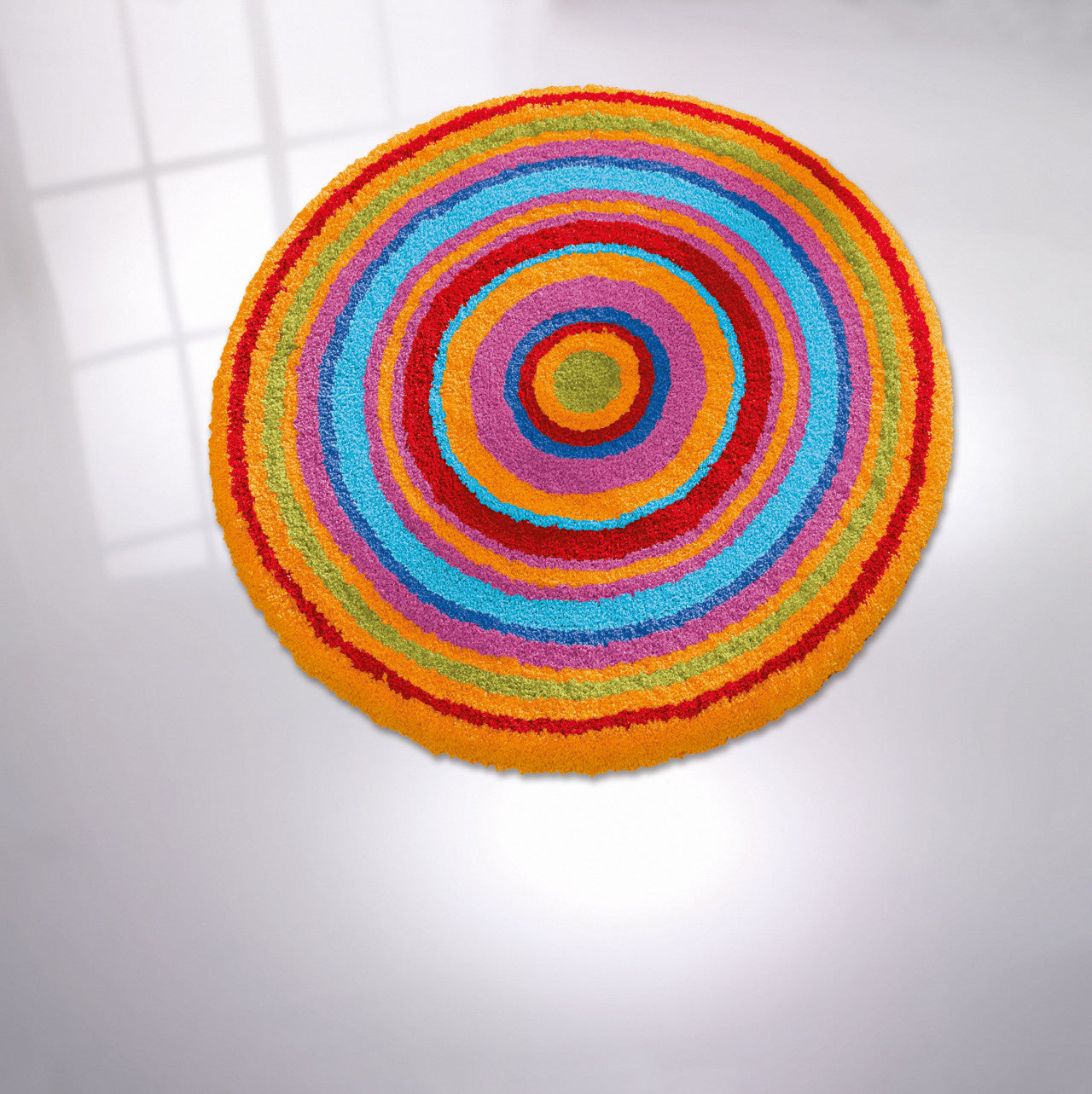 Mandala Multicolor fürdőszoba szőnyeg 80kör / sárga-narancs