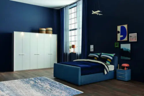 Mystik koptatott hatású kék szőnyeg 191 020 133x185 / kék