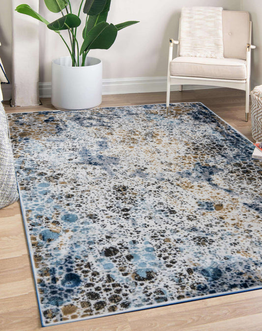 Nantes d.beige-l.blue modern mintás szőnyeg BE41A 160x230 / kék