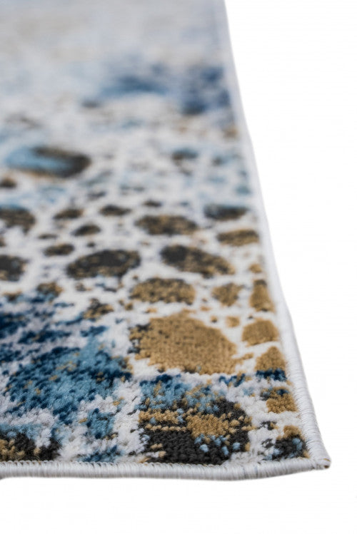 Nantes d.beige-l.blue modern mintás szőnyeg BE41A 160x230 / kék