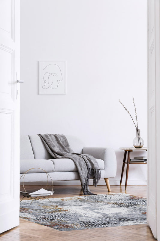 Nantes grey-d.beige modern szőnyeg BG14A 200x290 / szürke