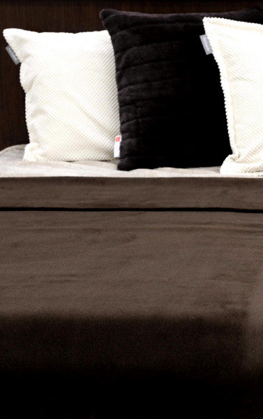 Orion Cotton barna pléd 150x200 / beige-barna